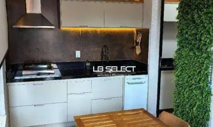 Apartamento no bairro Cazeca com três quartos e varanda gourmet.
