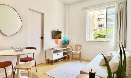 Flamengo, apartamento, quarto e sala, 1 suíte, 1 banheiro social, cozinha planejada com lavanderia,