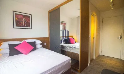 Studio com 1 dormitório para alugar, 18 m² por R$ 2.546,53/mês - Água Verde - Curitiba/PR