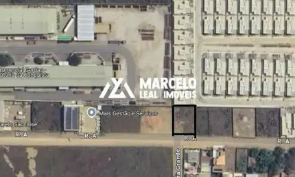 Alugo terreno com 24 mts de frente por 30 mts de fundo em rua asfaltada no Bairr