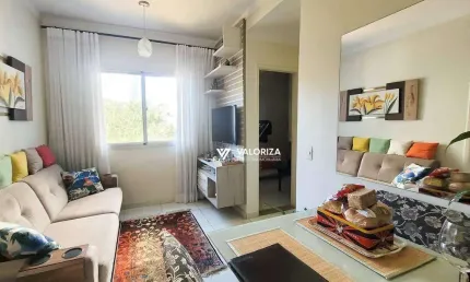 Apartamento com 2 quartos, sendo 1 quarto com móveis planejados à venda, 47 m² por r$ 360.000 - condomínio vida plena campolim - sorocaba/sp