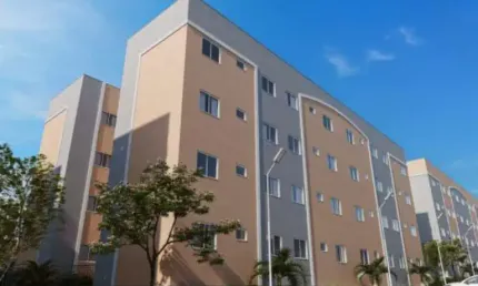 Condomínio Clube - Apartamento 2 quartos, Banheiro, Sala de Tv e Jantar, 1 vaga, Área de Lazer Completa em Uberlândia