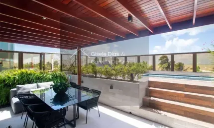 Cobertura linear à beira-mar de cabo branco c/ piscina privativa- mobiliada!