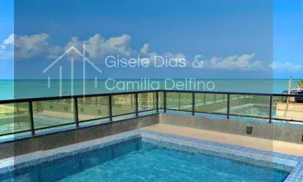 Pé na areia- bessa- 24,34m²- mobiliado- lazer na cobertura!