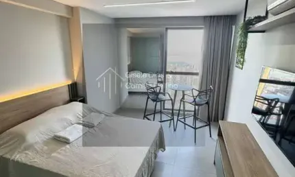 Flat vista mar- manaíra 24,69m²- mobiliado- lazer completo!!