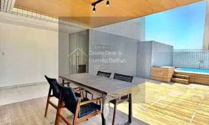 Cobertura duplex c/ piscina- altiplano- 132m²- mobiliada- possui elevador!!