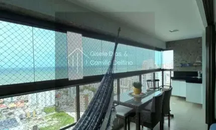 Apto no jd. oceania- vista mar definitiva- 110m²- 03qts s/ 02sts- 02vgs