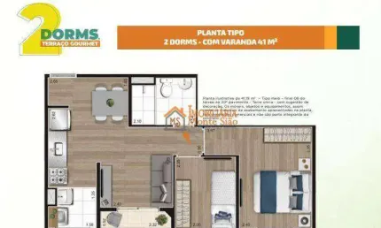 Apartamento com 2 dormitórios à venda, 41 m² por R$ 315.600,00 - Picanco - Guarulhos/SP