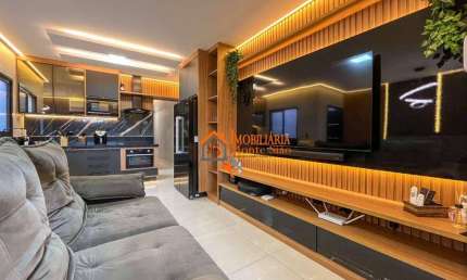 Casa com 3 dormitórios à venda, 103 m² por R$ 880.000,00 - Tupi - Praia Grande/SP