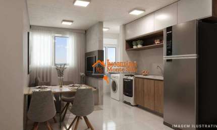 Apartamento com 2 dormitórios à venda, 37 m² por R$ 246.000 - Vila Nova Bonsucesso - Guarulhos/SP