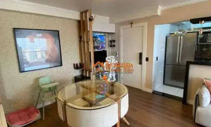 Apartamento à venda no Condomínio Wi recém reformado com 2 quartos, 1 suíte, rico em planejados, Vila Augusta, Guarulhos, SP