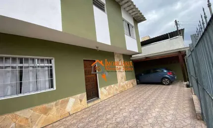 Sobrado à venda com 125m², 3 quartos, quintal e 3 vagas de garagem - vila zanardi, guarulhos, sp