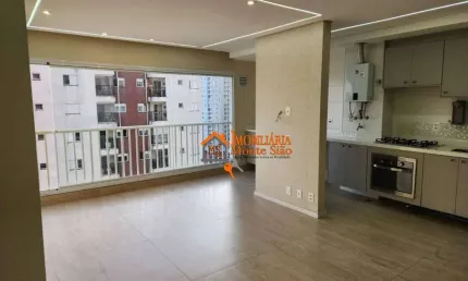 Apartamento a venda no reserva das flores com 3 quartos, 1 suíte,  varanda e 2 vagas de garagem - ponte grande - guarulhos/sp