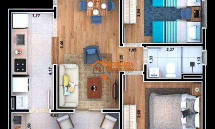 Apartamento com 2 dormitórios à venda, 47 m² por R$ 430.000,00 - Vila Nova Bonsucesso - Guarulhos/SP