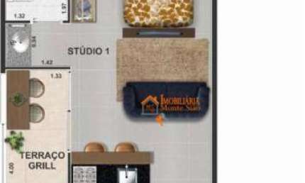 Studio com 1 dormitório à venda, 35 m² por R$ 326.804,00 - Centro - Guarulhos/SP