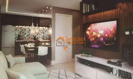 Apartamento com 2 dormitórios à venda, 44 m² por r$ 303.900,00 - água chata - guarulhos/sp
