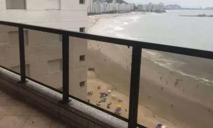 Apartamento com 3 dormitórios à venda, 171 m² por R$ 1.800.000,00 - Praia das Asturias Frente Mar - Guarujá/SP
