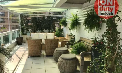 Apartamento garden com 4 dormitórios à venda, 300 m² por r$ 3.200.000,00 - aparecida - santos/sp