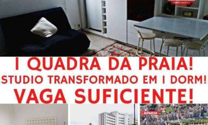 1 QUADRA da PRAIA - Studio à venda - José Menino - Santos/SP
