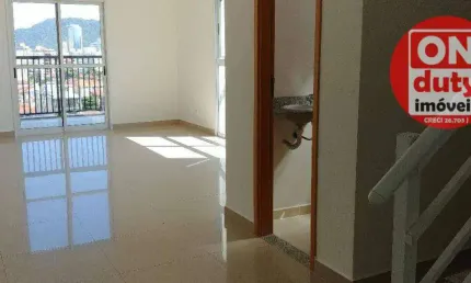 Apartamento Duplex com 3 dormitórios à venda, 131 m² por R$ 989.000,00 - Encruzilhada - Santos/SP