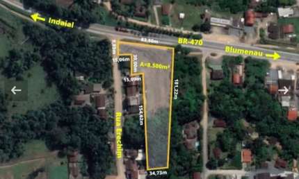 Terreno comercial à venda na BR470/Rua Erechim, Encano do Norte, Indaial por R$ 3.600.000