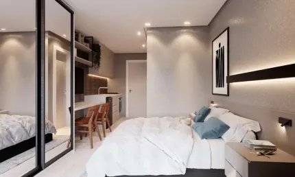 Apartamento garden para venda em curitiba, centro cívico, 1 dormitório, 1 banheiro, 1 vaga