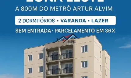 Apartamento com 2 dormitórios, todos com sacada, aproximadamente 35m², e localizado ao lado do metrô!   RESIDENCIAL BOIPEVA