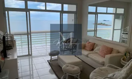 Frente  ao mar. vista panorâmica. reformado.  02 dormitórios. 01 suíte. 03 banheiros. 01 vaga privativa.