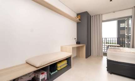 Versátil studio para venda com 1 quarto, sendo 1 suíte, 31m²