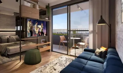 Agradável studio para venda em Pinheiros com 1 quarto, 26m²