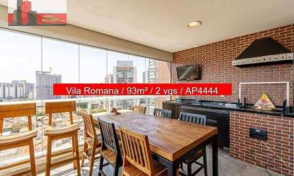Apartamento R. Crasso, 305 - Vila Romana, 93m², 3 vgs, Vista Praça