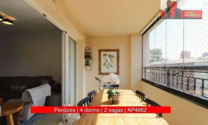 Apartamento com 4 dormitórios à venda, 140 m² por r$ 1.750.000,00 - perdizes - são paulo/sp