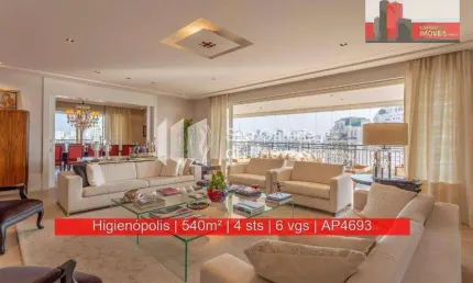 Apartamento de 540m², 4 suítes, 6 vagas, Alameda Barros, 702 - Higienópolis - Dorchester, Shabat