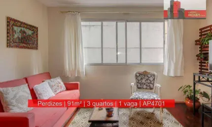 Apartamento r. iperoig, 742 - perdizes, 91m², 3 dorms, 1 vg, edifício itai