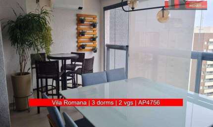 Apartamento de 100m², 3 dorms, 2 vagas, R. Scipião, 459 - Legítimo Vila Romana