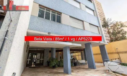 Apartamento 2 quartos, 1 vaga, 85m², R. Cincinato Braga, 393 - Bela Vista, Ed. Guaíra
