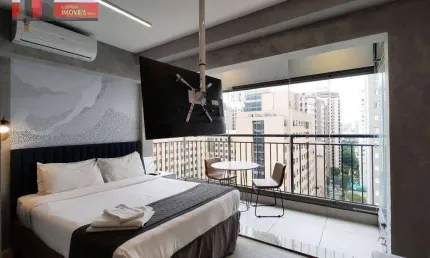 Studio em moema, alameda iraé, 664 - vitrali moema, 25m²