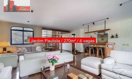 Apartamento Alameda Jaú, 263 - Jardim Paulista, 270m², 4 vagas, Edifício Colúmbia