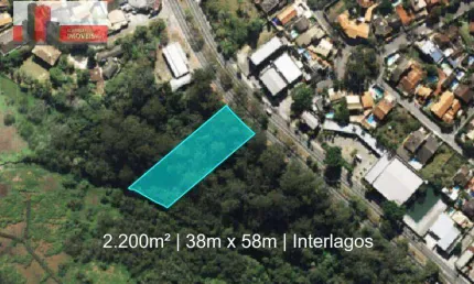 Terreno em interlagos para loteamento, av. atlântica, 4928 - parque do castelo, 2200m²