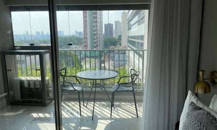 Apartamento com 1 quarto para alugar na Avenida dos Eucaliptos, 815, Indianópolis, São Paulo por R$ 4.175