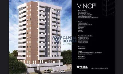 Apartamento com 2 dormitórios à venda, 58 m² por r$ 468.664,40 - parque industrial - são josé dos campos/sp