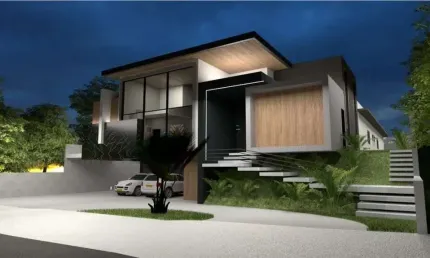Sobrado com 4 dormitórios à venda, 480 m² por r$ 5.500.000,00 - condomínio reserva do paratehy - são josé dos campos/sp