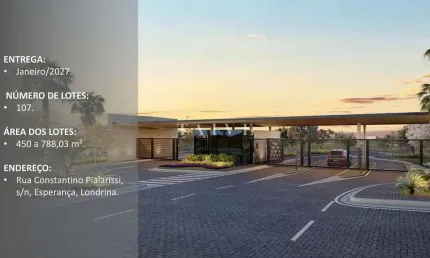 Terreno alto padrão à venda - Lançamento  Condomínio Garnet - LOCALIZADO  a 400m do shopping Catuaí
