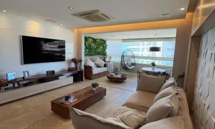 Vista reale - patamares, 213m², 3 suítes, vista mar, armários, 5 vagas