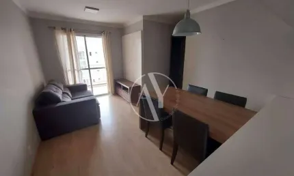 Apartamento mobiliado com 3 quartos e 3 vagas, 66 m² - venda por r$ 750.000 ou aluguel por r$ 5.489/mês - mansões santo antônio - campinas/sp