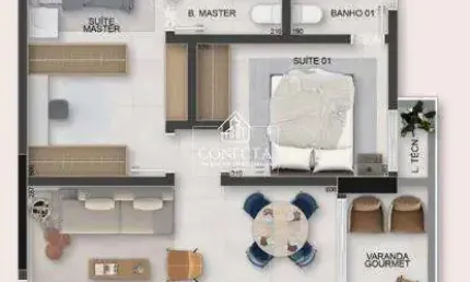 Apartamento com 2 quartos à venda no Santa Mônica, Uberlândia 