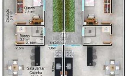 Casa com 2 quartos à venda no Novo Mundo, Uberlândia 