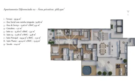 Giardino à venda no bairro América em Joinville | 4 suítes | 368 m² | Entrega em 2026