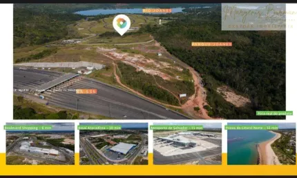 Terreno à venda na Rodovia BA-535 - Via Parafuso, 54, Vívea, Camaçari