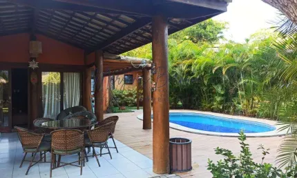 Casa em condomínio para venda em camaçari, busca vida (abrantes), 3 dormitórios, 3 suítes, 4 banheiros, 2 vagas